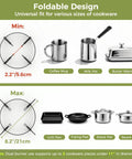 Propane Camping Stove 2 Burner Hybrid Infrared And Open Flame 36,000 BTU cooker with cookware size guide for foldable design.