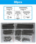 All In One Hex Bolts Nuts And Washers Kit In 304 Stainless Steel M6 M8 M10 Assorted Sizes For Heavy Duty Fastening DIY Projects Auto Repairs Home Improvement And Outdoor Gear, M6 kit tray