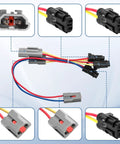Connectors and wiring details for Ford Power Window Lift Motor Front Or Rear Driver Left Side For 1997 2004 F150 F250 F350 Expedition Navigator Lincoln Models Replacement 742272 Durable Replacement Part With Easy Install And Long Lasting Performance For Truck And SUV Windows