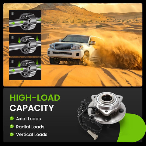 Front Wheel Bearing Hub Assembly 513234 For 2005 To 2010 Grand Cherokee And 2006 To 2010 Commander With 5 Lug ABS Sensor