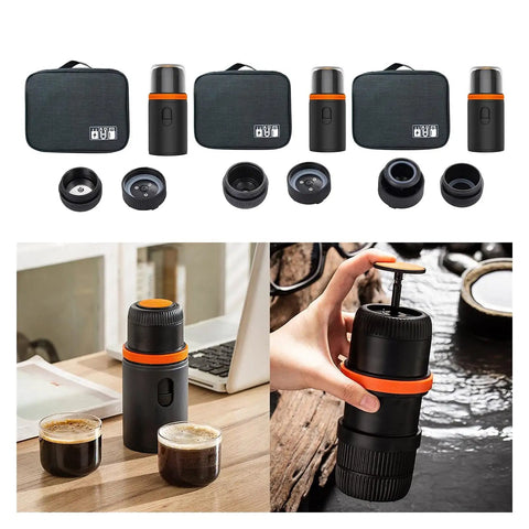Grab And Go Mini Portable Espresso Maker For Travel And Hiking Easy To Operate And Clean One Pot Two Cups Manual Coffee Brewer Gift