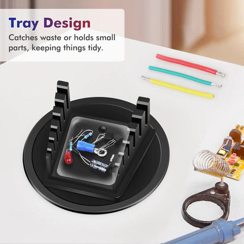 Game Changing Aluminum Alloy Magnetic Helping Hands Soldering Station With Base Third Hand Stand showing tray design