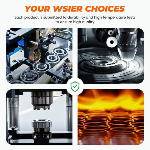 Manufacturing process of Top Shelf Front And Rear Wheel Bearing Set For Polaris Ranger and Sportsman 500 570 EV, showcasing quality tests.