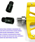 Bike Pedal Extenders Set 20mm Heavy Duty Chrome Molybdenum Steel Pedal Spacers 1 Pair For Most 9/16 Inch Threaded Pedals