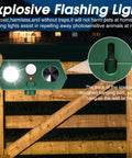 Solar Powered Ultrasonic Animal Repeller Pro Defense For Garden And Yard Deterrent Scares Deer Raccoon Squirrel Cats Rabbits Skunk With Motion Sensor Light IP65 Weatherproof Outdoor Protector, green wall-mount view