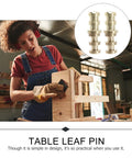 Woman using 20 Sets Table Leaf Dowel Pins And Bolt Sleeve Connectors For Furniture Assembly And Tabletop Positioning