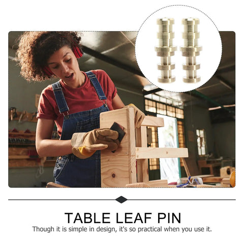 Woman using 20 Sets Table Leaf Dowel Pins And Bolt Sleeve Connectors For Furniture Assembly And Tabletop Positioning