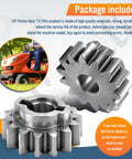 Two Pack 14T Pinion Gear Replacement For Husqvarna And Poulan Lawn Tractors 532403849 with close-up of gears