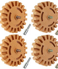 Four 4 Inch Decal Remover Eraser Wheel Kit With Drill Attachment For Cars RVs Boats Rubber Power Drill Tool Set