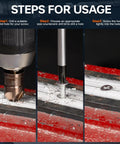 Demonstrating use of Countersink Drill Bit Set with M35 Cobalt HSS Six Piece Quick Change One Quarter Inch Hex Shank