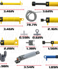Yellow 35 Piece Pneumatic Technic Parts Kit Compatible With Major Brands Including Air Cylinders Air Pump Pressure Rod Switch Piston