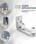Bottom Floor Guide For Sliding Barn Door With Ball Bearing Adjustable Stay Roller, Wall Mount System, stainless steel hardware