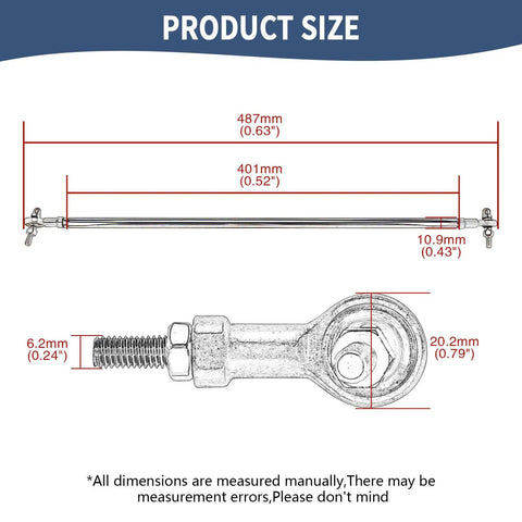 Harley Sportster Brake Linkage Rod For XL883 XL1200 Forward Controls 2004 2013 Black Aluminum Upgrade Kit size diagram