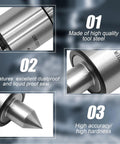 60 Degree 1MT Morse Taper Live Center For Lathe And CNC Work Beefy Triple Bearing Tailstock Center 0.0002 Inch Concentricity