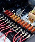 Comprehensive Car Fuses Kit With Aluminum Sheet 2 To 35A M And S Sizes Includes Circuit Tester Heavy Duty Auto Fuse Set in use