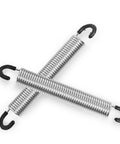 No Sweat Five Inch Recliner Spring Replacement Mechanism Featuring Tough As Nails Tension Steel Extension Springs For Quick Sofa Repair And Chair Bed Fixes Two Pack, steel springs with hooks