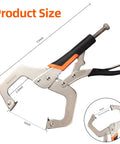 Three Pack 11 Inch Locking Pliers Heavy Duty Vice Grips For Welding with adjustable jaw screw and 3 inch opening swivel pads
