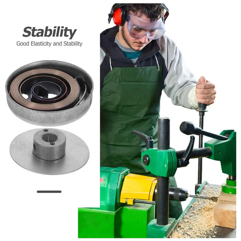 Stylish Steel Coil Spring For Drill Press Spindle Repair With Bouncy Elasticity And Easy Install Fit For Milling Machine Metalworking Tool Replacement Part, shown with drill press.