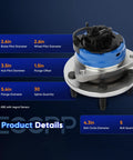 Front Wheel Hub Bearing Assembly 5 Lug With ABS Direct Fit OE Quality, GM Chevy Malibu, detailed specs view