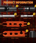 All-In-One Solar Crimp Tool Kit With AWG 16-10 Crimper, IP68 Panel Connectors, and spanner wrench dimensions diagram