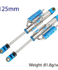 Blue 125mm Dope Simulated Negative Pressure Damper Shock Absorber For RC Crawler UT4 TRX4 RR10 Wraith DIY Upgrade 2Pcs CNC