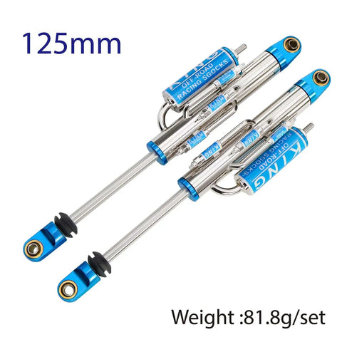 Blue 125mm Dope Simulated Negative Pressure Damper Shock Absorber For RC Crawler UT4 TRX4 RR10 Wraith DIY Upgrade 2Pcs CNC