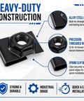 Top Shelf J Type Cage Nuts 5 16 Inch Thread Bulk Pack Supplies Fifty Heavy Duty Fasteners for secure server rack mounting.