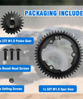 Beefed Up 50T M1.0 Hardened Steel Main Spur Gear With 23T Pinion For Traxxas RC Cars Upgrade Kit components displayed