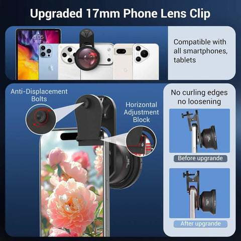 Macro Lens Kit For Smartphones With CPL Filter And HD Macro Lens Clip On Universal Phone Attachment For iPhone And Android