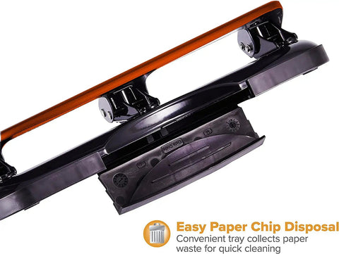 Three Hole Punch With PaperPro EZ Squeeze Technology Delivers 20 Sheet Capacity No Jam Action Easy Empty Chip Tray Red Finish