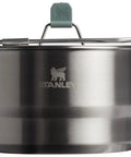 Wildfare Go 14 Piece Stainless Steel Camp Kitchen Set 1.65 Quart Saucepan with Fold Lock Handle and Lid