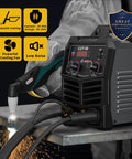 Beefy 50 Amp Dual Voltage Plasma Cutter With Air Inverter, 110 Volt And 220 Volt, Digital Display, IGBT Inverter, 2T 4T And Test Modes