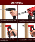 Step-by-step guide using Heavy Duty Molly Bolts For Drywall Kit In Three Sizes 0.12 Inch To 1.28 Inch Metal Hollow Wall Anchors And Screws
