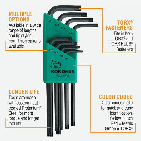 Long Length Star Tipped L Wrenches 8 Piece Set Torx T9 To T40 Built Tough For Tight Spaces And Precision Fastening At Home Or Shop Professional Grade Tools In Durable Case For Mechanics Electricians And DIY Enthusiasts.