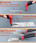 Two Pack Carbon Steel Margin Trowel Set With Flat And Square Notch Trowels For Masonry Flooring Drywall Concrete And Tile Work Built Tough