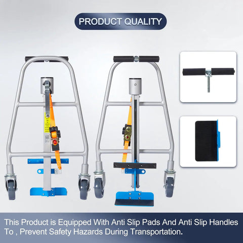 Heavy Duty Furniture And Crate Mover Moving Dolly 1210 Lb Capacity Mechanical Lift for cabinets and crates, showing design features.