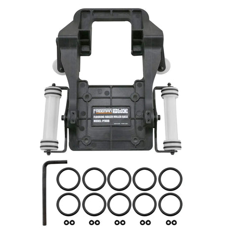 Flooring Nailer Rolling Base Converter For Tongue And Groove Hardwood Five Sixteenth To Three Quarter Inch Installation displayed with accessories