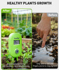 Hands Down Handy Soil Moisture Meter For Plants With Real Time Humidity Sensor And App Remote Monitoring, Perfect For Indoor Outdoor Gardening And Farm Care, Manual Quick Read Or Auto Updates, Requires WiFi Hub HWG023/HWG040, Green, shown in garden