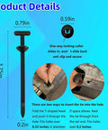 Diagram showing dimensions and details of Heavy Duty Universal Nylon Cable Ties With Pin And Button Lock for car repair use