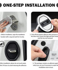 8 Piece Car Door Strike Protector Kit With Silicone Door Latch Cover And Full Adhesive Backing installation guide