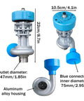 1000W Portable Micro Hydro Generator For Off Grid Power, Self Adjusting Water Turbine, aluminum housing details