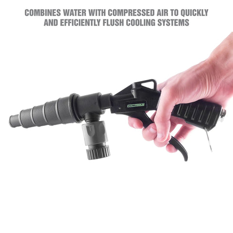 Coolant System Flush Gun Pro Grade With Lever Action Universal Nozzle Lock On Air Hose Latch Radiator And Heater Core Flush Kit