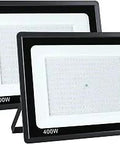 Beast Bright 400W LED Flood Light 2 Pack, Ultra Bright 6000K Day White Outdoor Security Flood Lights, IP66 Waterproof, angled view