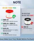 Chart showing compatibility of 2 Pack Wet Dry Vacuum Filter Replacement 49-90-1900 for various cordless vac models.