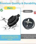 Outer Bowl Lid With Paddle Replacement For Ninja Ice Cream Maker Creami, black lid and blade comparison