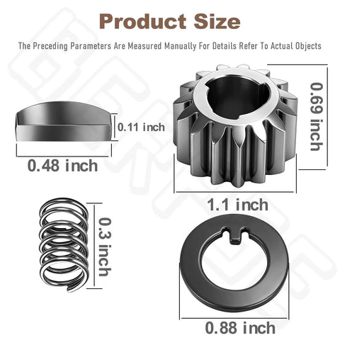 Rear Wheel Gear Kit For Toro 22 Inch Recycler Lawn Mower Replacement Fits 105-6840 components dimensions shown