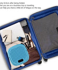 Compact Portable Mini Washing Machine Foldable Washer With Spin Dryer Bucket packed in a suitcase, ideal for travel use.