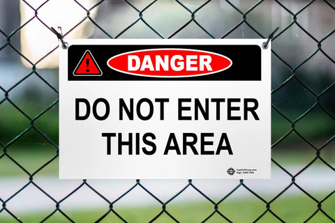 Danger Do Not Enter PVC Safety Sign With Grommets Built Tough For Indoor Outdoor Use Made In USA 10 X 7 Inches Weatherproof And Waterproof