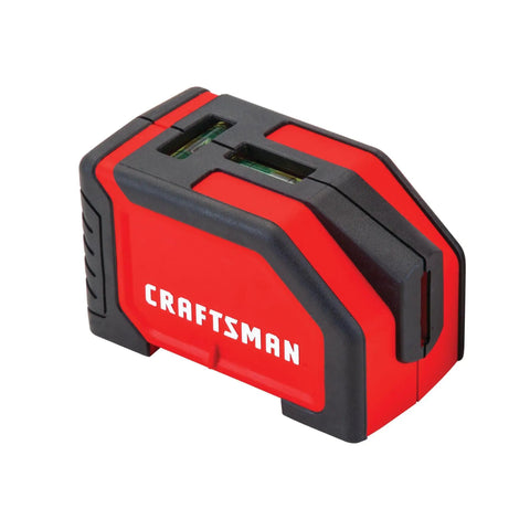 Wall Mount Laser Level With 360 Degree Rotating Attachment, 15 Ft Range, High Accuracy Line Laser, Class II Under 1mW 620-690nm, Easy Read Bubble Vials, Durable Construction For DIY And Pro Projects, red and black Craftsman unit