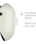 Side view of Pipeliner Fiberglass Welding Helmet with Ratcheting Headgear for Pipe Welders, showcasing impact-resistant material.